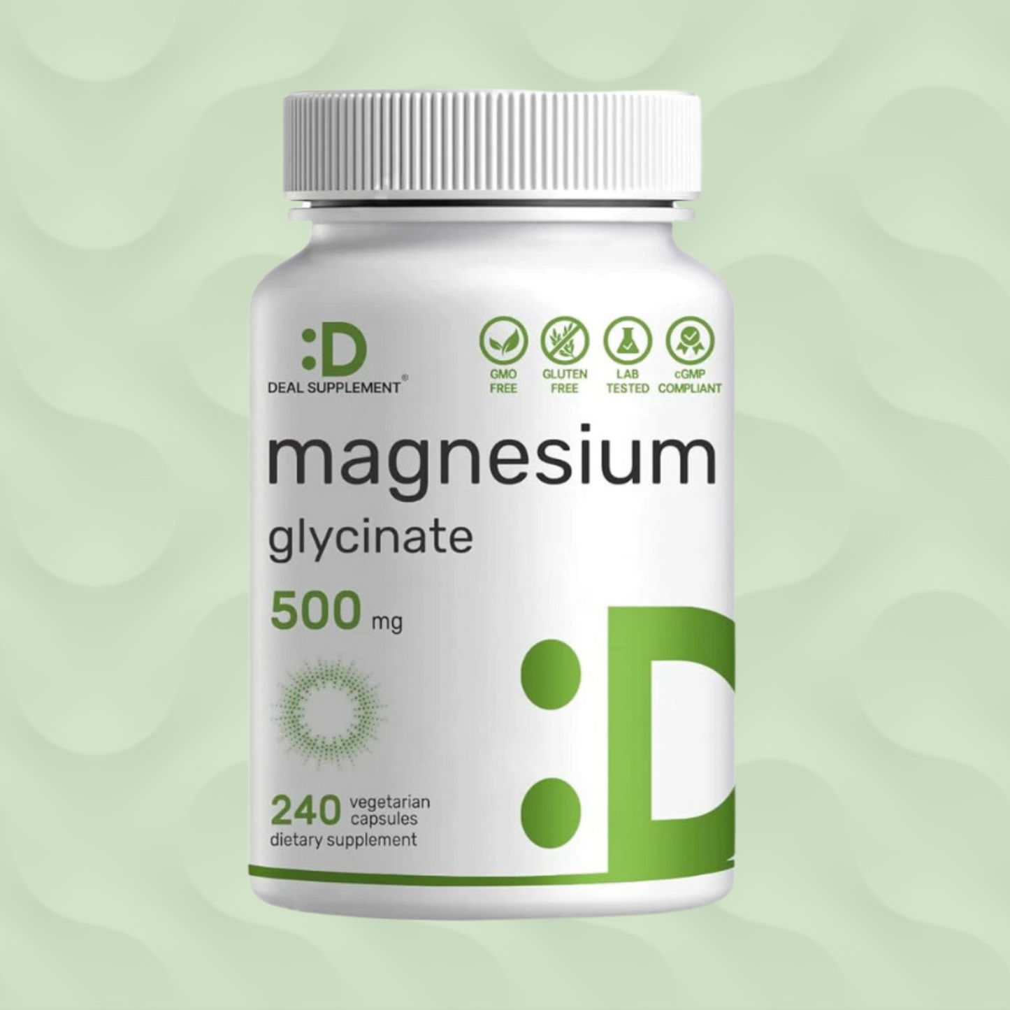 Glicinato de Magnesio para regulación hormonal -240 cápsulas-