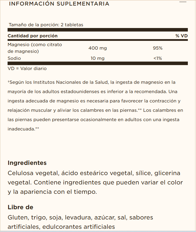 CITRATO DE MAGNESIO