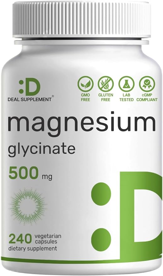Glicinato de Magnesio para regulación hormonal -240 cápsulas-